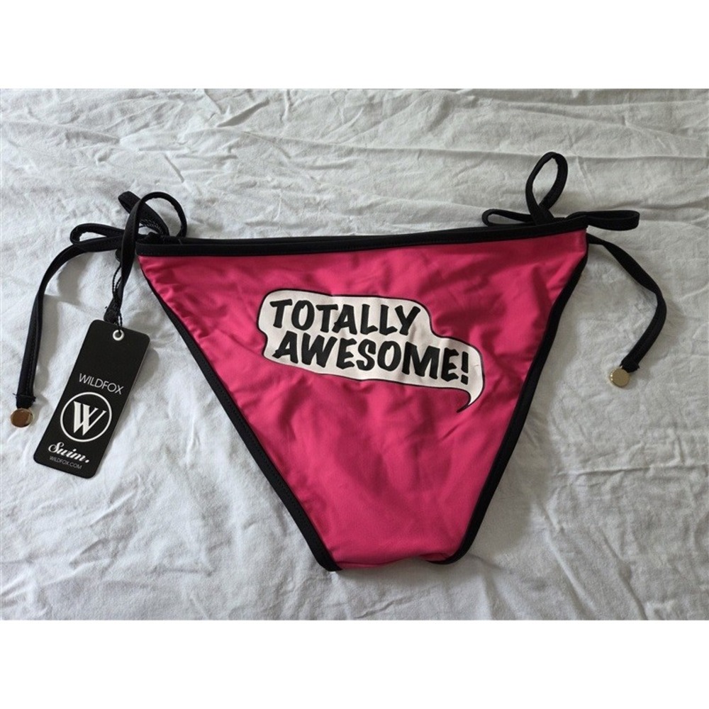 NWOT WILDFOX XS Totally Awesome tie Side Bikini Bottoms Swim 132631
